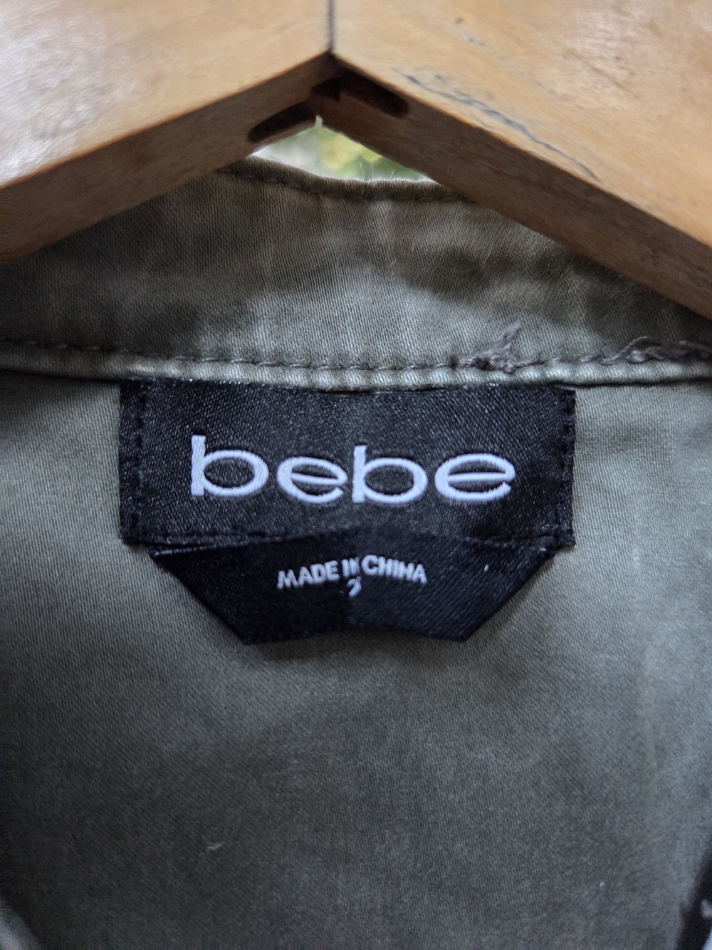 Bebe Olive Green Utility Zip-Front Jumpsuit - Picture 5 of 7
